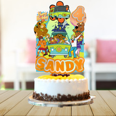 FREE CUSTOM SCOOBY DOO party supplies decoration balloons theme cupcake topper