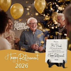 6-Inch Inspirational Retirement Decoration – A Thoughtful Gift for 2026 Retirees