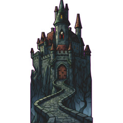 SP13550 Dracula Vampire Haunted House Halloween Castle Cardboard Cutout Standee