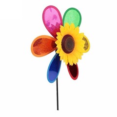 Balcony Sunflower Windmill Wind Spinner Beautiful Bright Colors Colorful