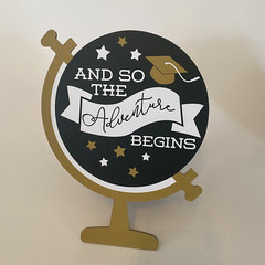 Spritz Graduation Card Box Black with Gold Tassel Photo Props Table Party Decor