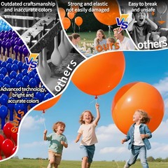 KAWKALSH Orange Balloons 9pcs, 36 Inch Large Orange Balloons for Balloon Garl…
