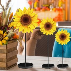 3 Pcs Spring Table Decor Summer Sunflower Wood Table Sign Spring Freestanding…