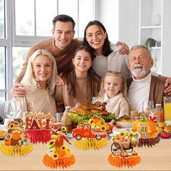 Fall Party Decorations Honeycomb Centerpieces, 12Pcs Fall Table Decorations Autu