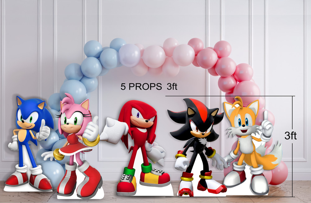 Sonic, Amy Rose, Knuckles, Shadow & Tails Props 3ft