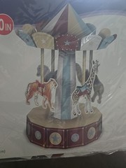 3-D Vintage Circus Carousel Centerpiece 10-inch Party Decoration New In Package