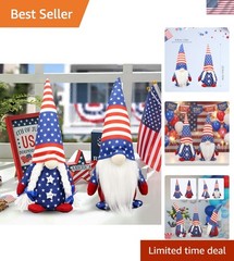 Charming 4th of July Gnome Couple – Perfect for Festive Indoor Decoration