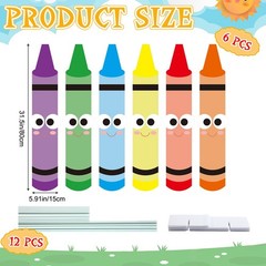 Memorywuu 6pc Crayon Yard Signs Multicolor