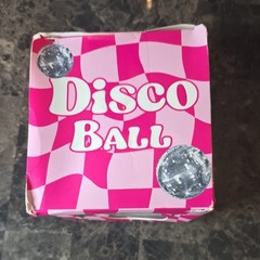 RIT Disco Ball Hanging Party Decoration Silver Check Pattern Plastic Mirror Ball