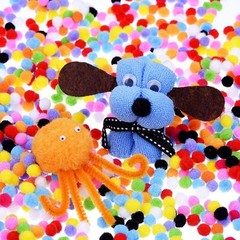 2000 PCS 8mm Multicolor Mixed Color Art Craft Pom Poms Balls DIY Party Decor