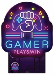 Gamer Sign Large Cardboard Cutout / Standup with FREE Mini – Video Gaming Theme