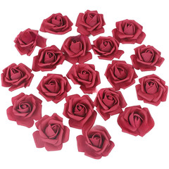 20pcs 7cm Foam Roses in Assorted Colors for Wedding Party Home DIY Decoration