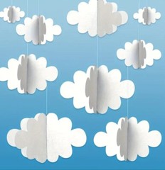 16pcs Cloud Hanging Decor Set. Classrooms, Parties, Bedrooms