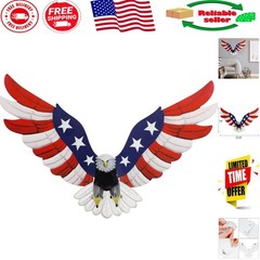Large American Flag Bald Eagle Hanging Sculpture – Stylish Indoor/Outdoor Decor