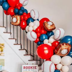 Baseball-Balloon 10PCS 18In Sports Theme Foil Balloons Baseball Glove Design Bal