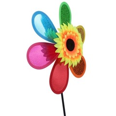 Balcony Sunflower Windmill Wind Spinner Creative Decoration Eye Catching
