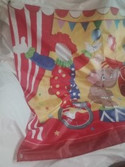 Children’s Party Birthday Celebration Fun 2 Face Hole Carnival Picture Flag 58″