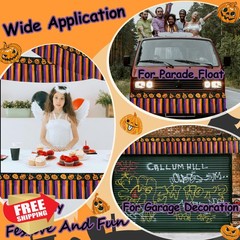 ILHSTY 8 Pack Halloween Fringe Streamers Pumpkin