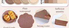 48Pcs Boho Baby Shower Decorations 7″ Gradient Brown Disposable Paper Plates and