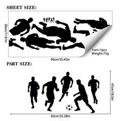 Soccer Sticker Soccer Wall Decal Indoor Outdoor Compatible Flexible Material