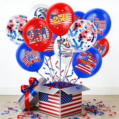 32Pcs 250th Anniversary Party Balloons 4th of July Decorations 2026, Blue Red…