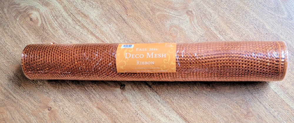 Hobby Lobby Halloween Crafts Orange Mesh Ribbon #102640 21″ x 30 feet NIP