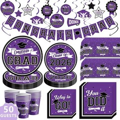265pcs Graduation Decorations Set for 50 Guests