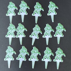 Vintage DC Cupcake Picks Cake Topper Decorations Superhero Batman Robin 1992