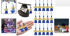 Versatile 60 Pack 2.4in Blue Graduation Tassels with 2026 Charm – Perfect Decor