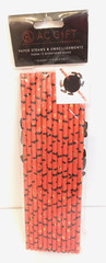 AC Gift Halloween 12 Paper Straws And Embellishments Makes 12 Embellished Straws