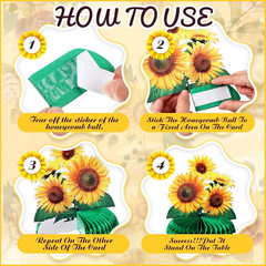 8 Pieces Sunflower Party Honeycomb Centerpieces Table Decorations Sunflower Supp