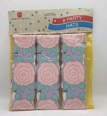 Vintage American Greetings Flower Crowns Party Hats 90s Fairy Party
