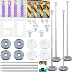 Balloon Columns Stand 7 Feet Telescoping Balloon Arches Stands with Set of 4