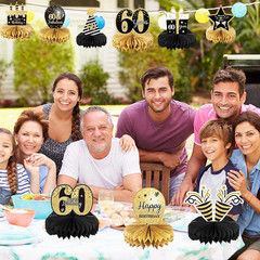 9 Pieces 60Th Birthday Decoration 60 Th Birthday Centerpieces for Tables Decorat