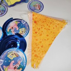 SpongeBob Squarepants Birthday Party Supplies Tablecloth Banner Hanging Swirls