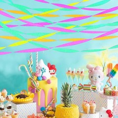 800 feet Glow Party Neon Streamer Decorations Crepe Paper 800feet