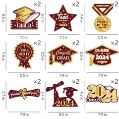 Graduation Party Decorations Maroon Gold 2024/Burgundy Gold Graduation Decora…