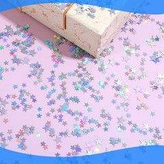 60g Silver Star Confetti Metallic Foil Glitter Shine Party Table Decor