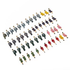 50Pcs Sitting Plastic Figures 1:32? Miniture People Human People Painted Mixed