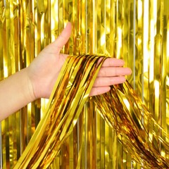2M-3M FOIL FRINGE TINSEL BACKDROP CURTAIN DOOR WEDDING BIRTHDAY PARTY DECORATION