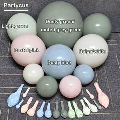 Dusty Green Pink Blue Balloon Arch Double Pastel Pink Dusty Blue Light Sage G…