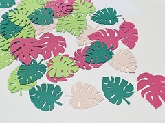 Monstera Confetti, Jungle Party, Jungle Theme, Dinosaur Theme, leaves confetti