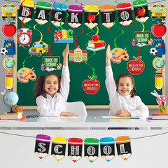 Back to School Decorations for Classroom 56PCS Welcome Back Banner and Hanging S