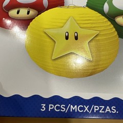 Super Mario Brothers Paper Lantern Set Of 3 / Pack 9.5” New