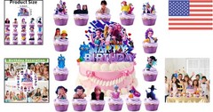 16-Pcs Anime Cake Decorating Kit – Includes Cupcake and Happy Birthday Toppers