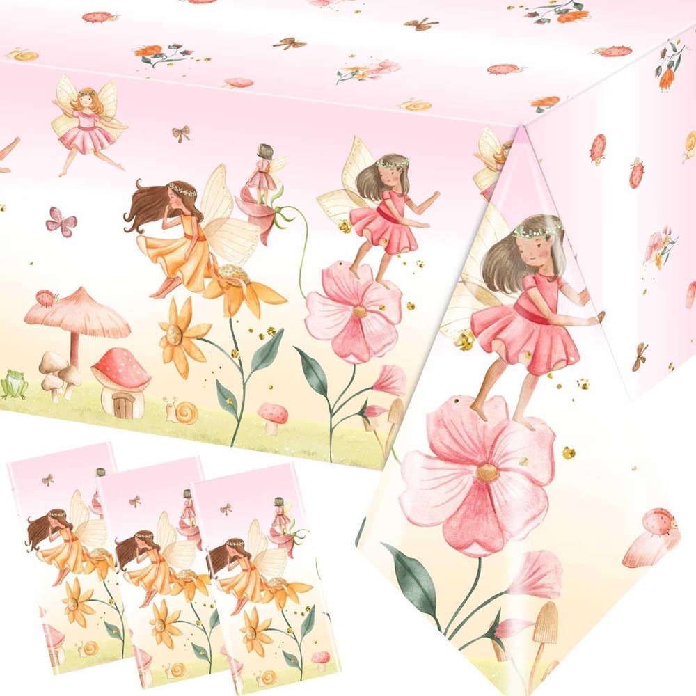 3pcs Fairy Party Tablecloth Decorations Birthday Supplies