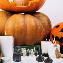 1 Set Miniature Halloween Things Decor Cake Decorations Home Mystery Crafts Hat