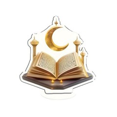 Ramadan Festival 2D Acrylic Moon Castle Craft Ornament Muslim Home Party Gifts