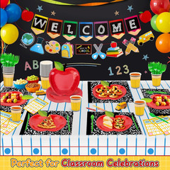 171 Pcs Back to School Decorations Party Supplies for Classroom, 9″ Plates | Ser