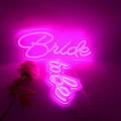 US-LED Neon Sign Bride to be Integrative Sign 6.53X15.63+5.39X11.97 in